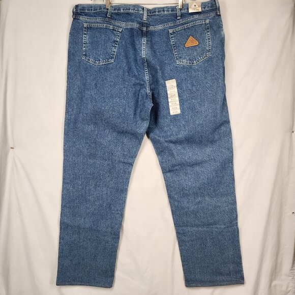 NWT Bulwark FR Denim Bootcut Jeans Men's 50 x 36 Blue Work PEJ6SW Flame Resist - Picture 2 of 6